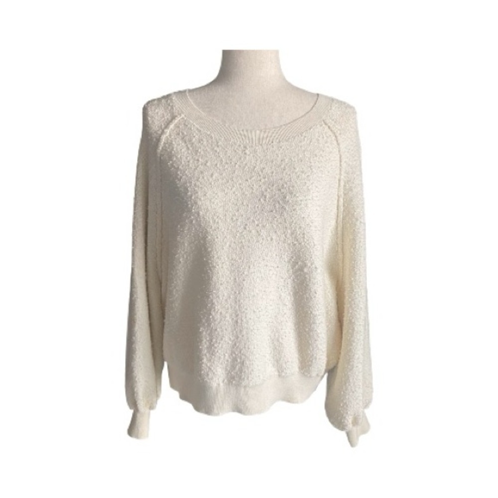 FREE PEOPLE-CREAM COLOR OVERSIZED SWEATER-WOMENS SIZE SMALL